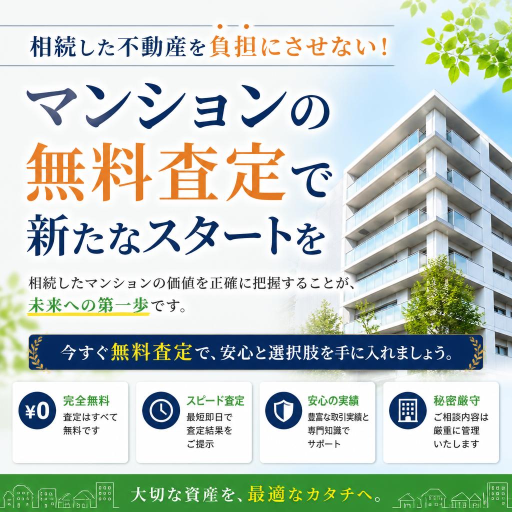 相続した不動産を負担にさせない！マンションの無料査定で新たなスタートを