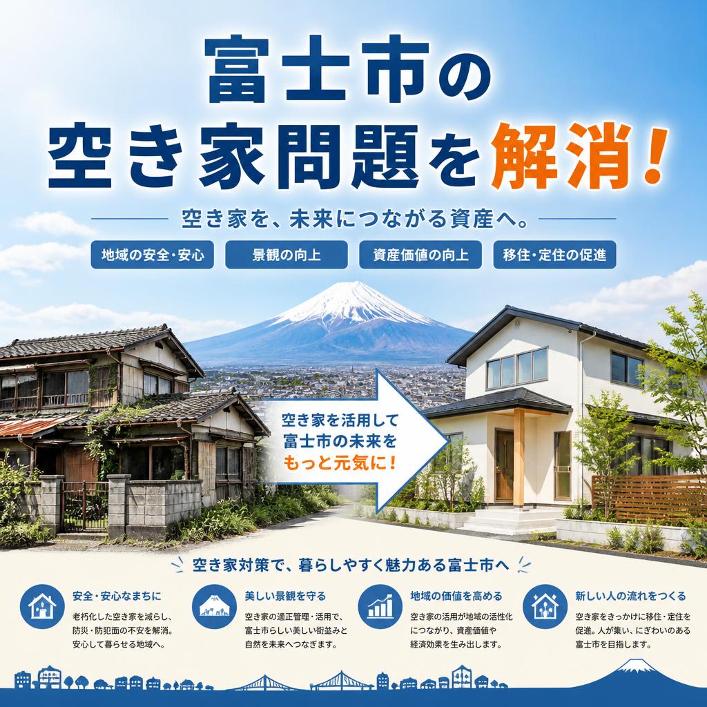富士市の空き家問題を解消！