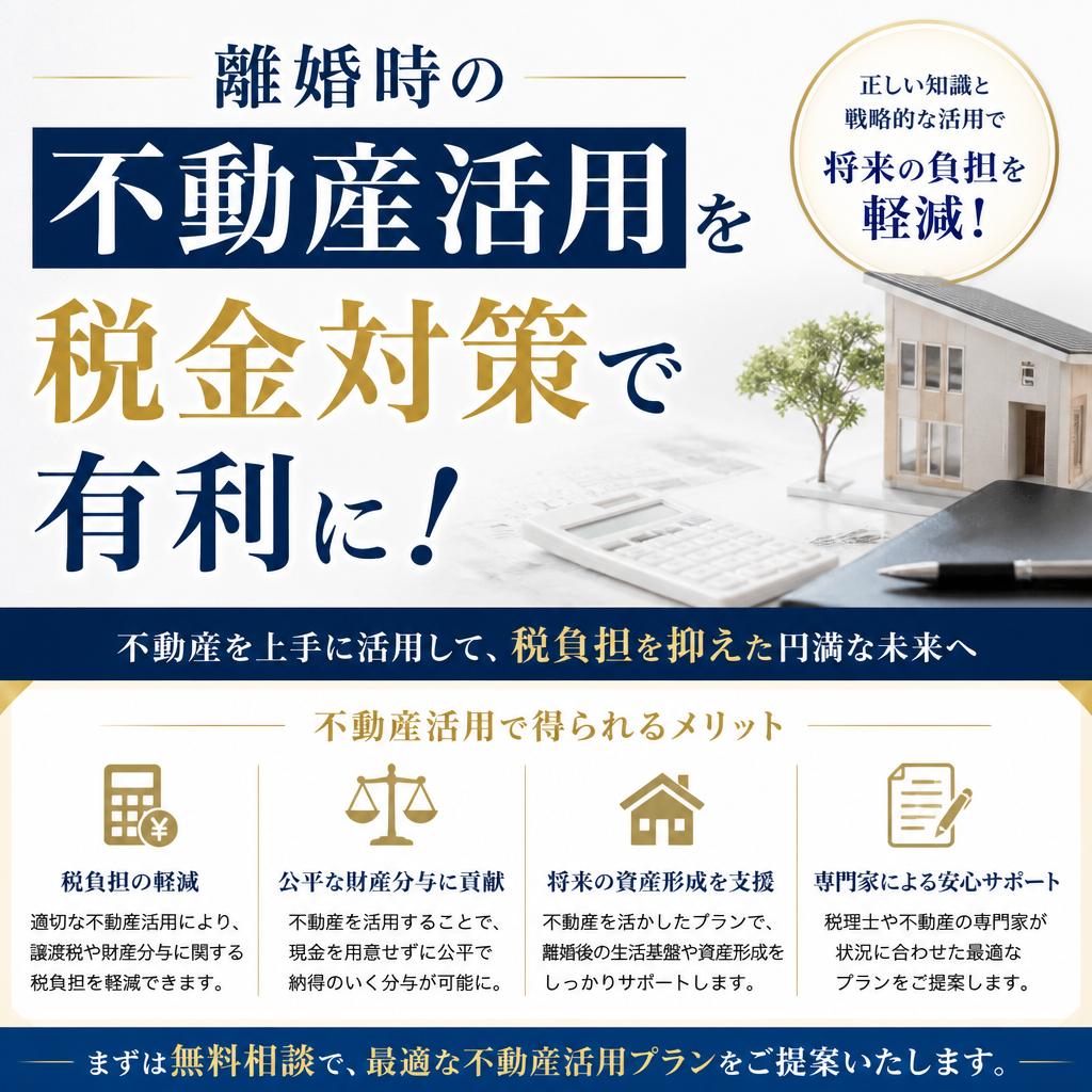離婚時の不動産活用を税金対策で有利に！