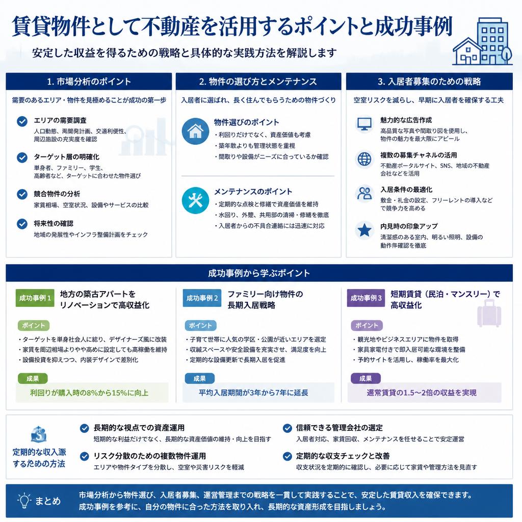 賃貸収入を得るためのポイント