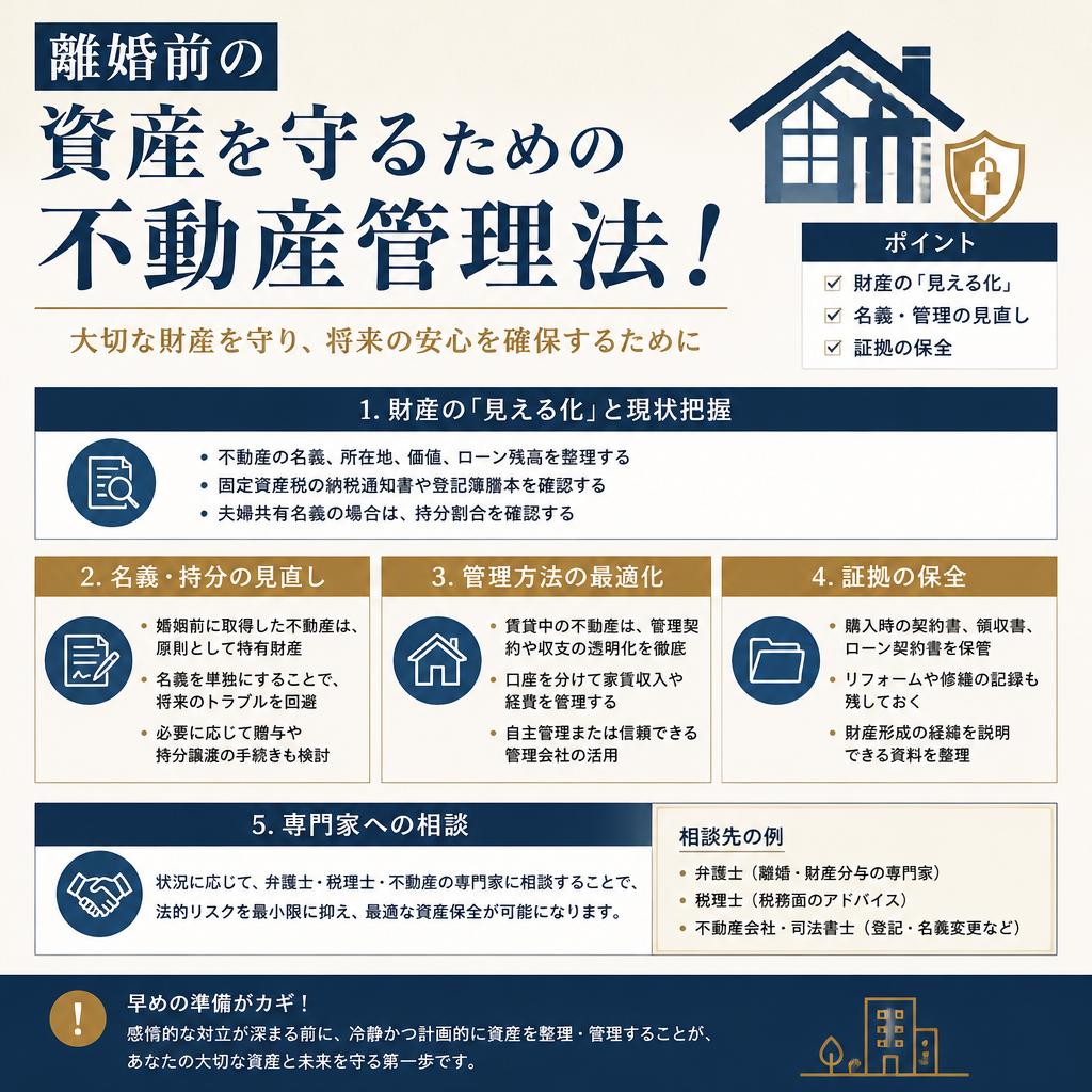 離婚前の資産を守るための不動産管理法！