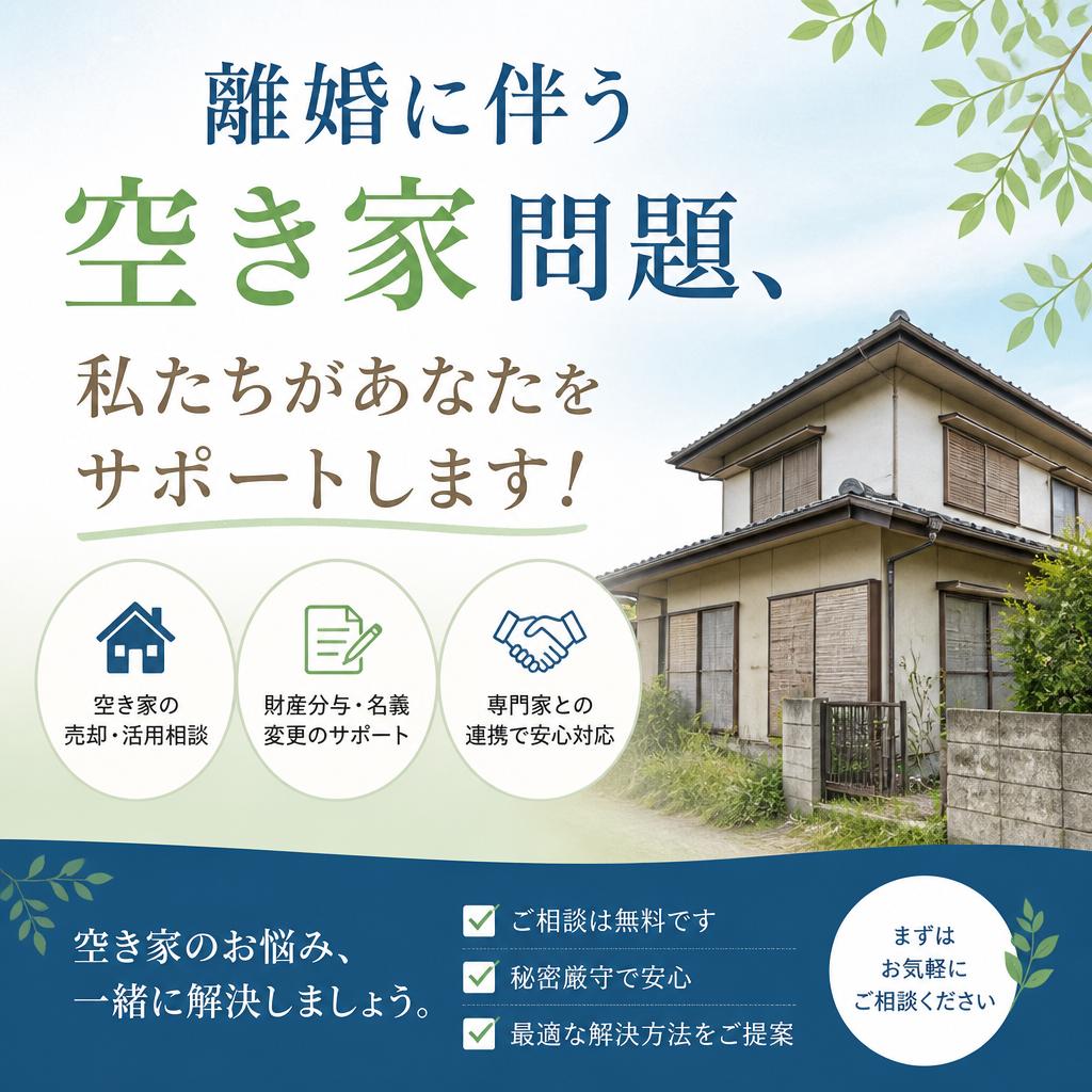 離婚に伴う空き家問題、株式会社C.M.Sが無料査定であなたをサポートします！