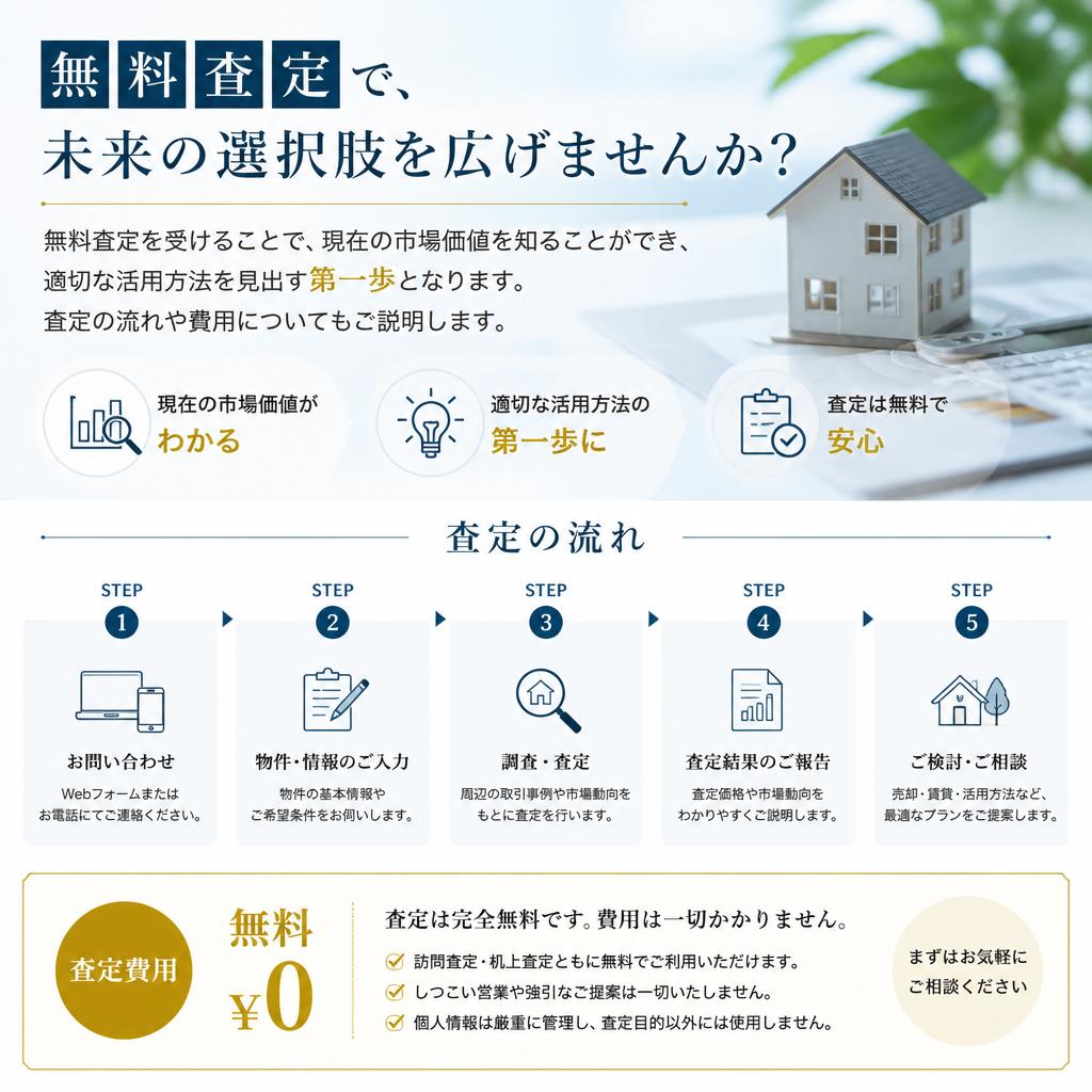 空き家の無料査定サービスのメリット