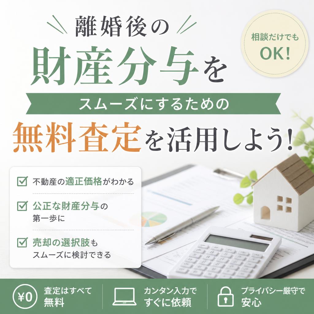 離婚後の財産分与をスムーズにするための無料査定を活用しよう！