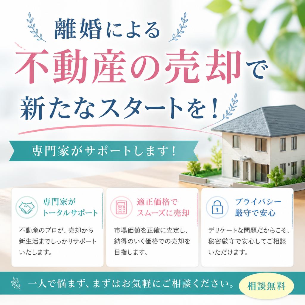 離婚による不動産の売却で新たなスタートを！専門家がサポートします！