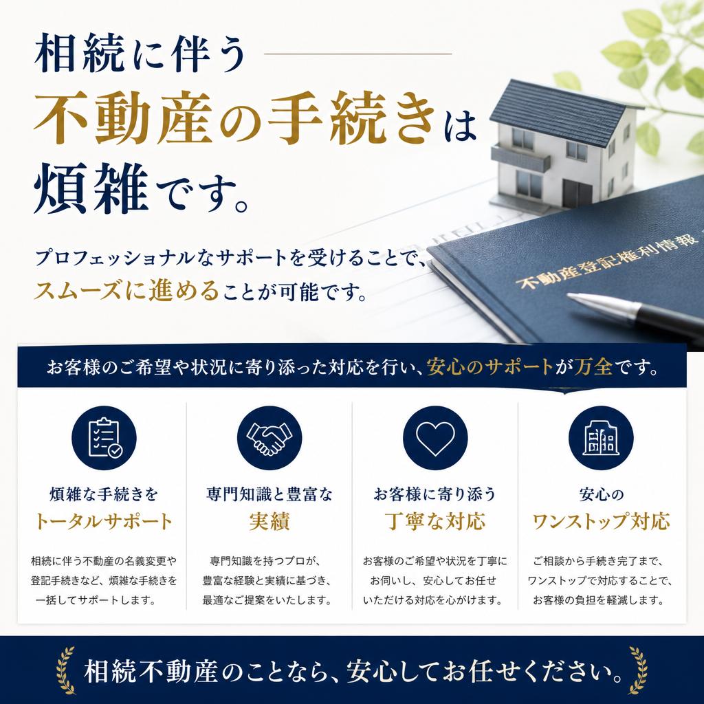 相続手続きはお任せ！専門家がサポート