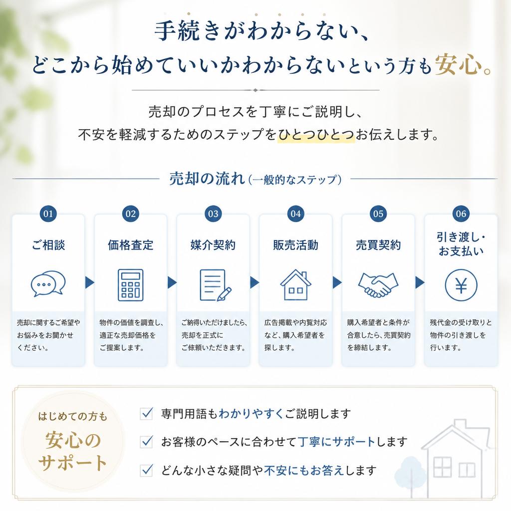 不動産売却の流れがわかりやすい！