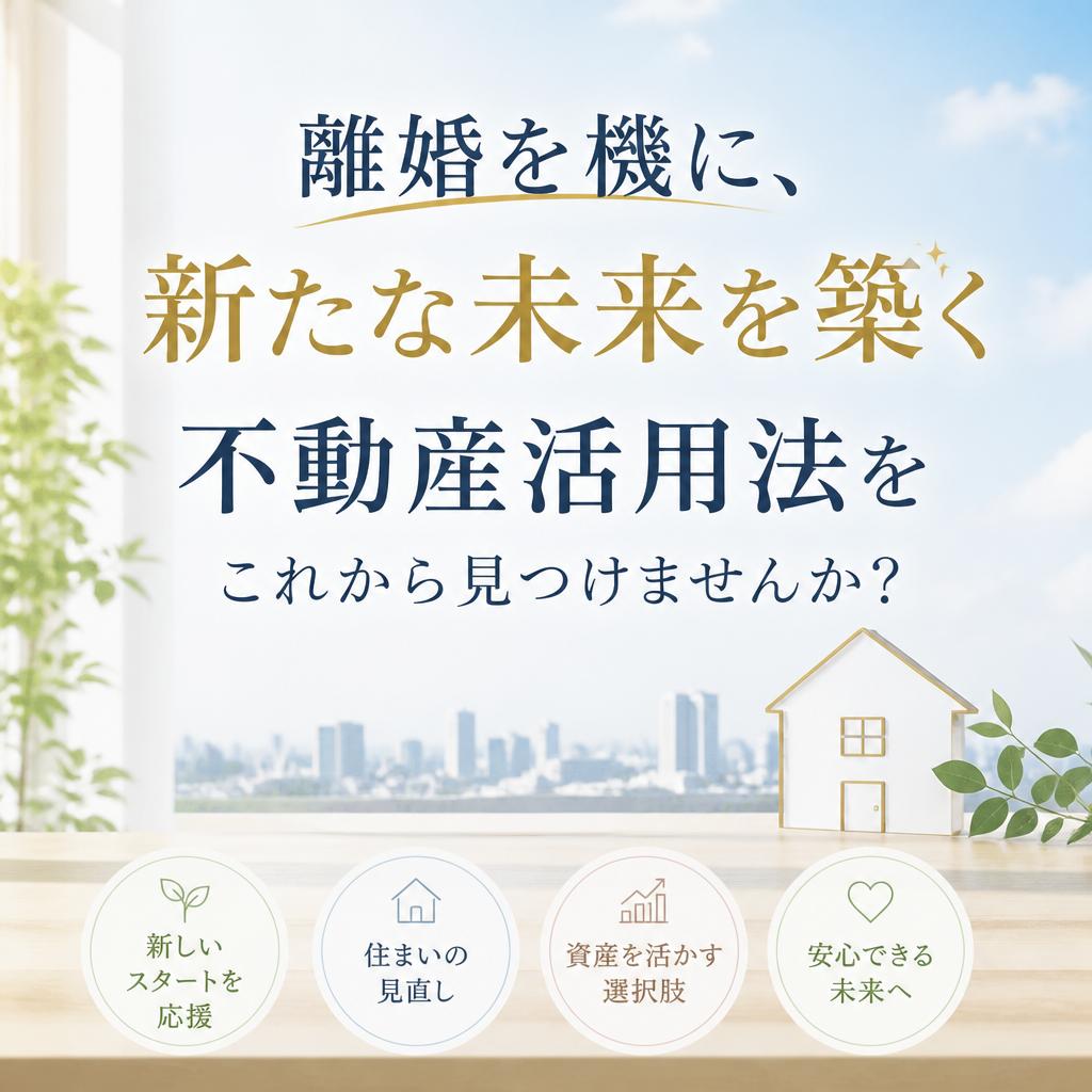 離婚を機に、新たな未来を築く不動産活用法をこれから見つけませんか？