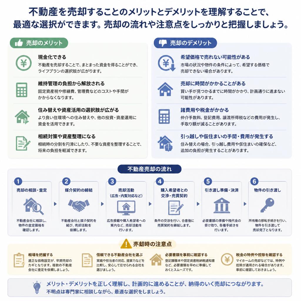 不動産売却のメリットとデメリットを知ろう