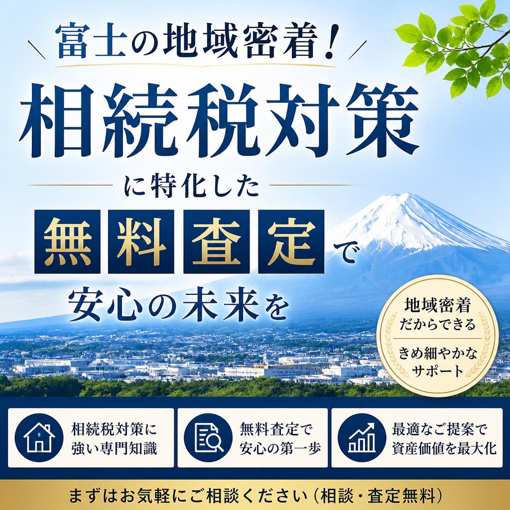 富士の地域密着！相続税対策に特化した無料査定で安心の未来を