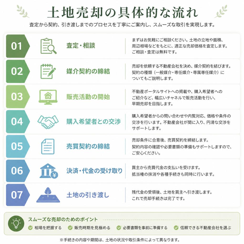土地売却の流れをシンプルに解説
