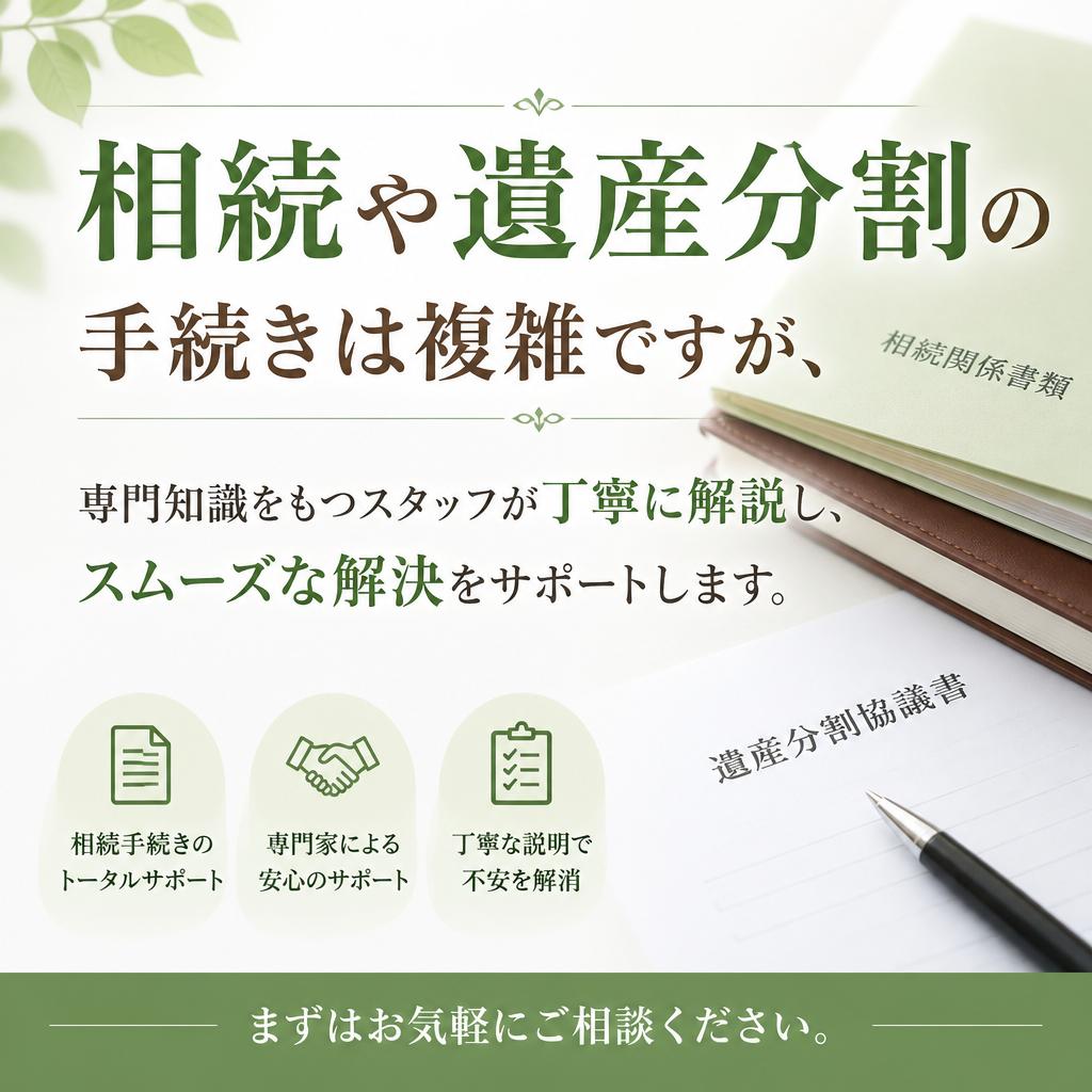 相続のプロによる丁寧なサポート