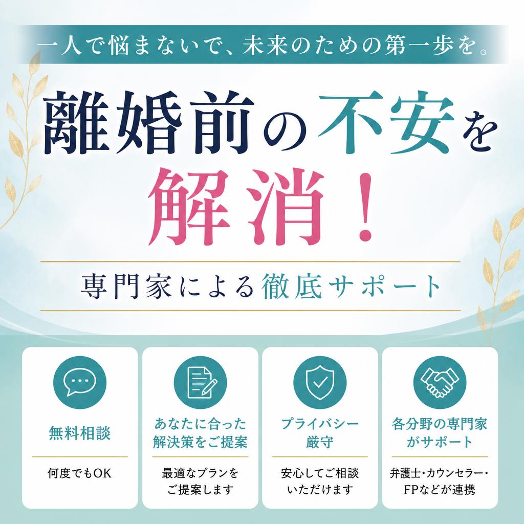 離婚前の不安を解消！専門家による徹底サポート
