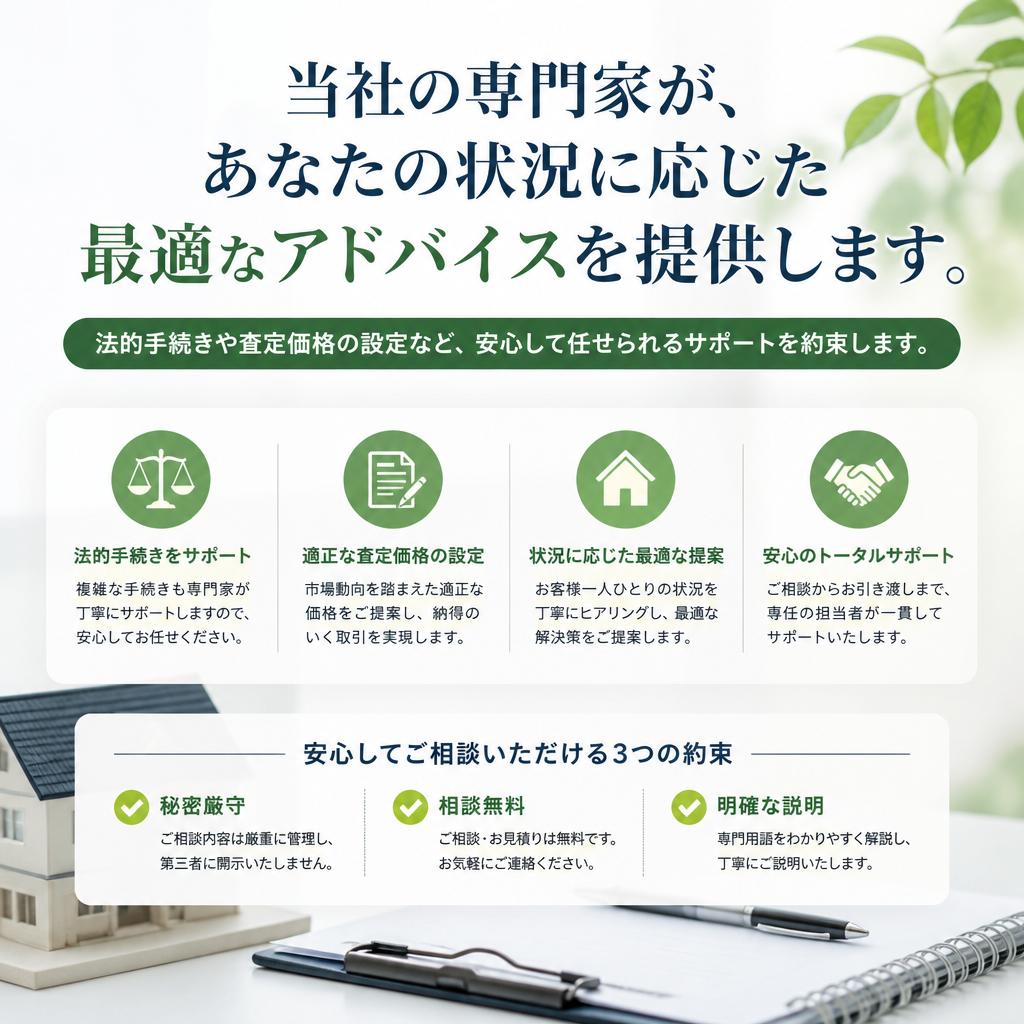専門家による安心のサポート