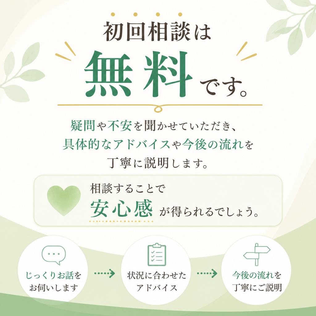 無料相談で不安を解消