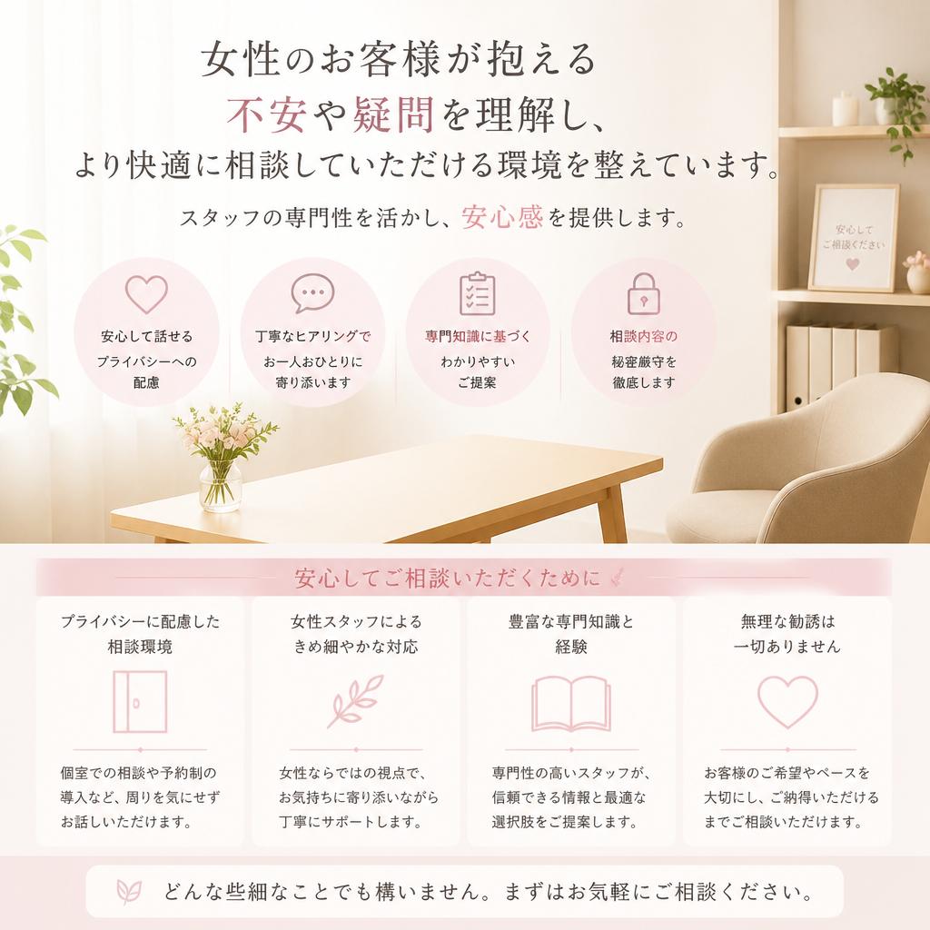 女性向けサービスの特長