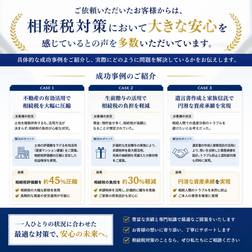実績紹介：多くのお客様にご満足いただいています！