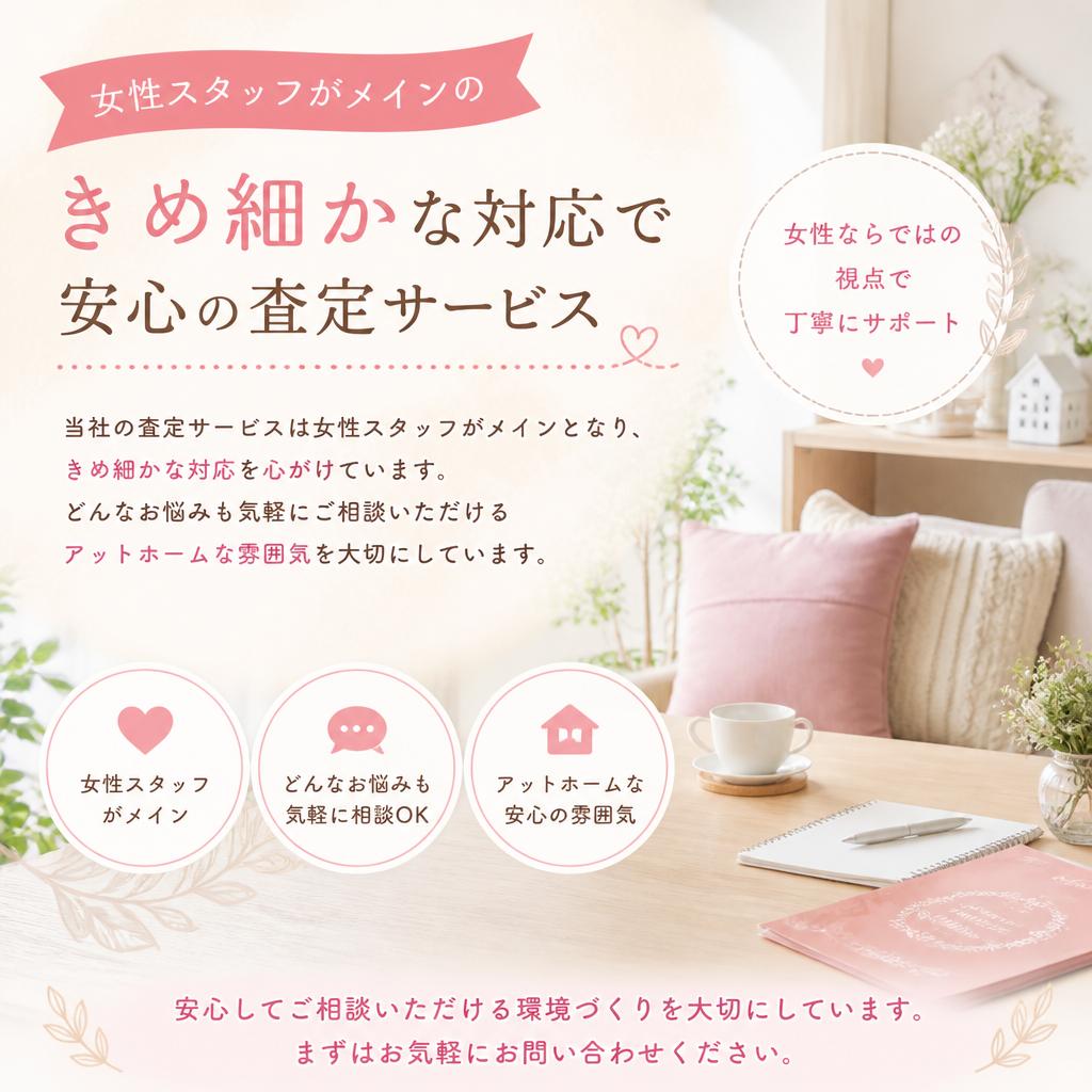 女性スタッフが安心をサポート