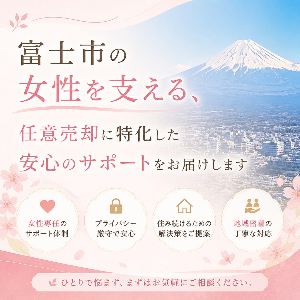 富士市の女性を支える、任意売却に特化した安心のサポートをお届けします