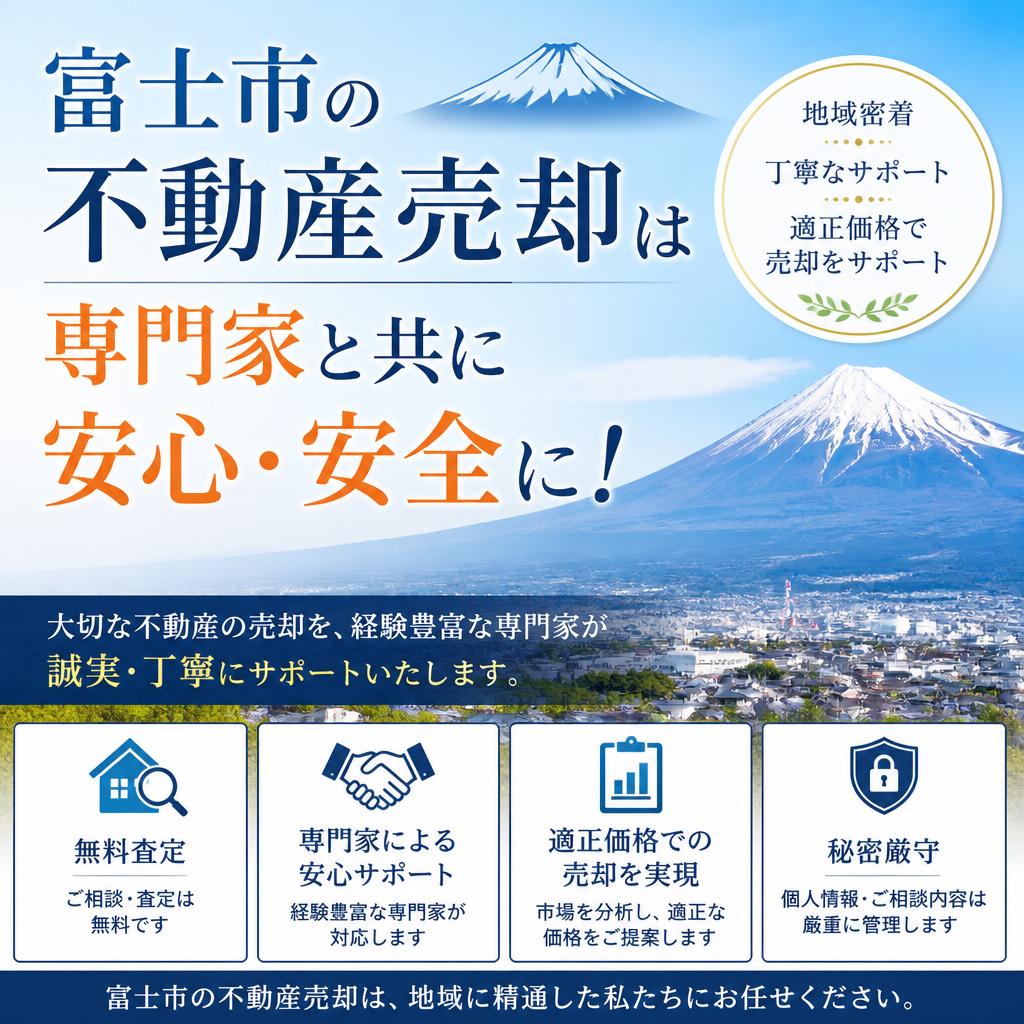富士市の不動産売却は専門家と共に安心・安全に！