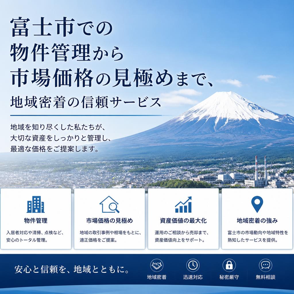 富士市での物件管理から市場価格の見極めまで、地域密着の信頼サービス
