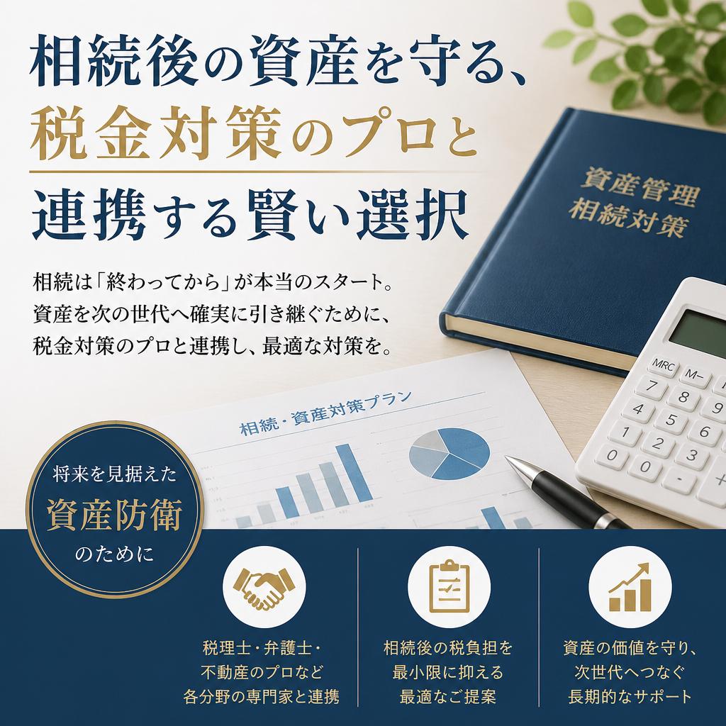 相続後の資産を守る、税金対策のプロと連携する賢い選択