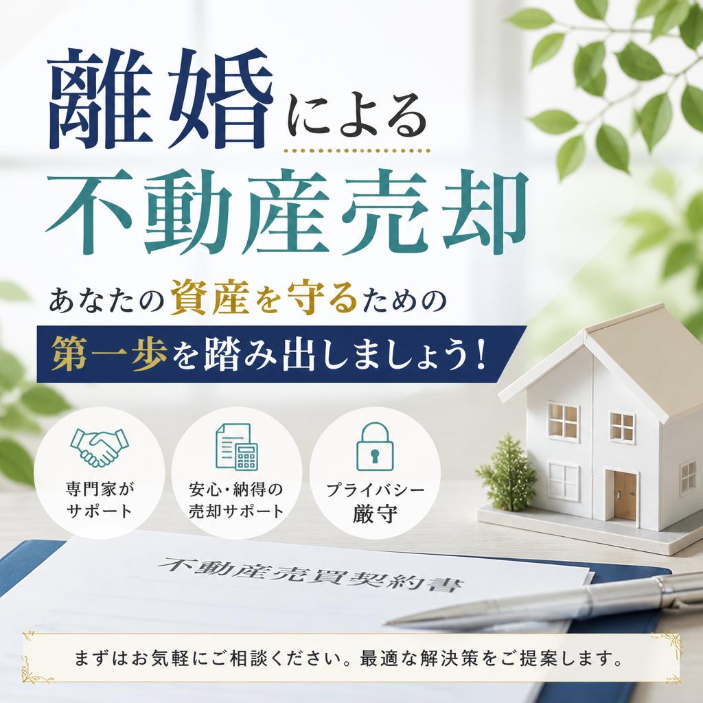 離婚による不動産売却、あなたの資産を守るための第一歩を踏み出しましょう！