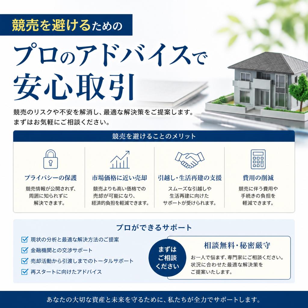 競売を避けるためのプロのアドバイスで安心取引