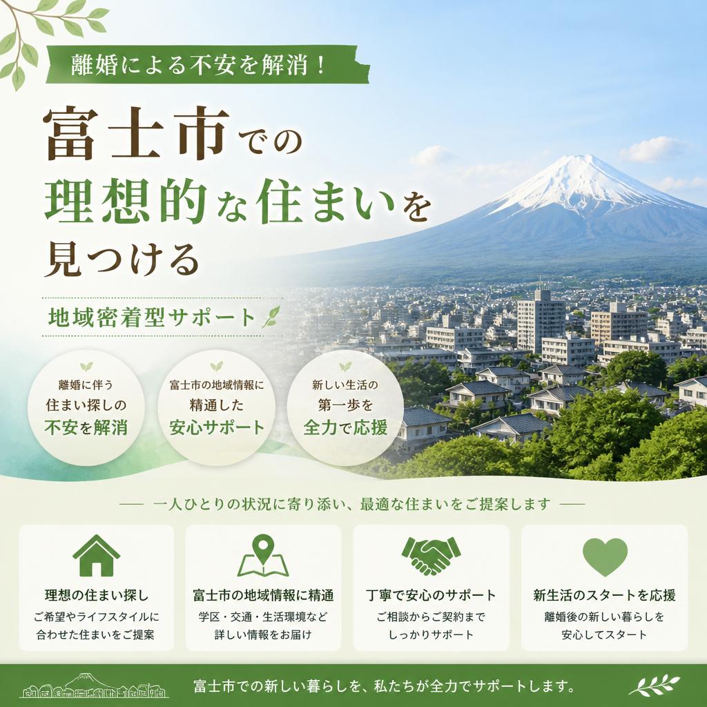 離婚による不安を解消！富士市での理想的な住まいを見つける地域密着型サポート