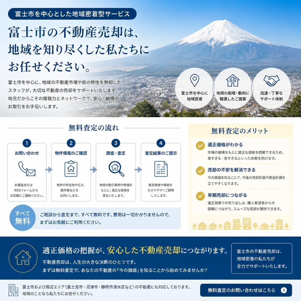 地域密着の無料査定サービス