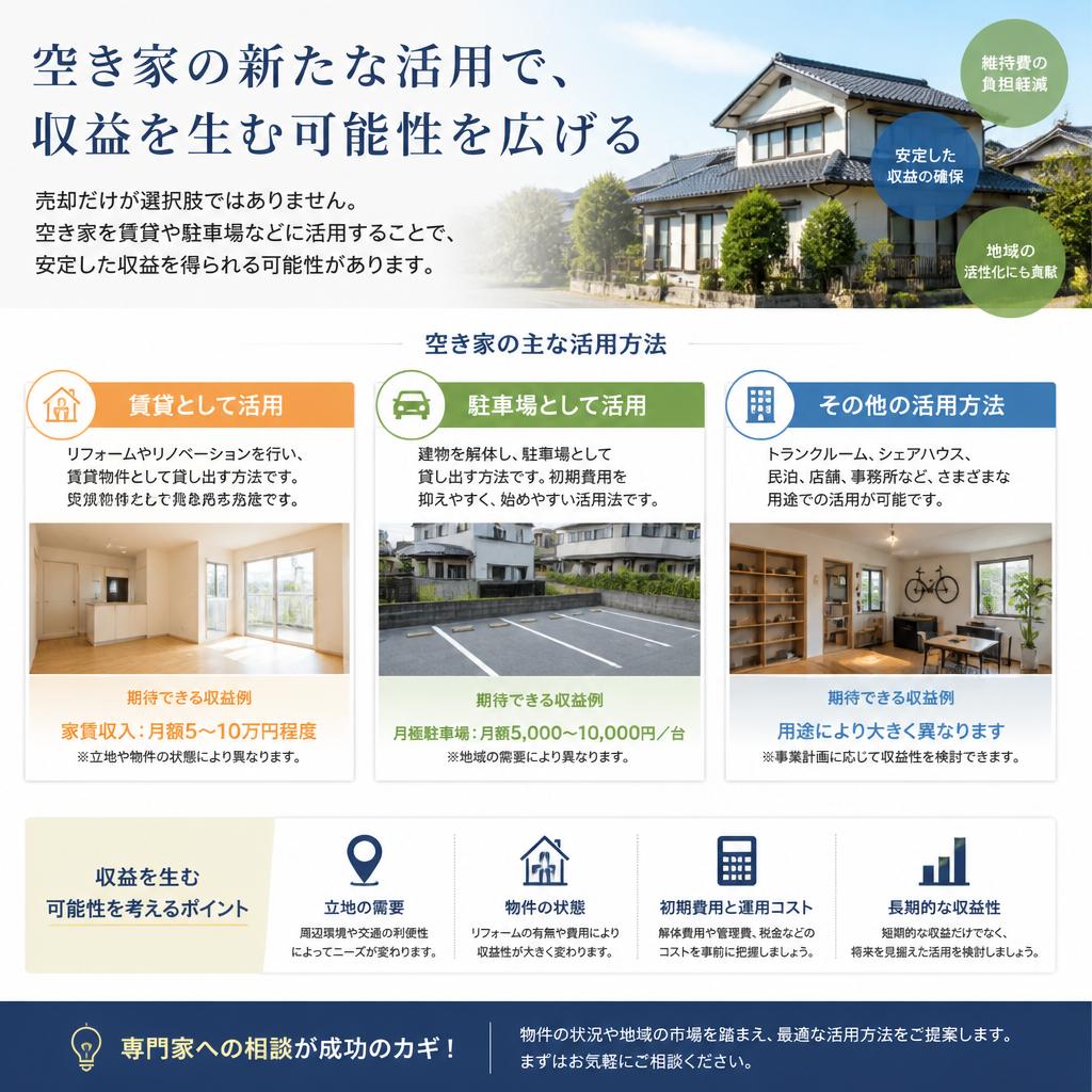 空き家の有効活用方法
