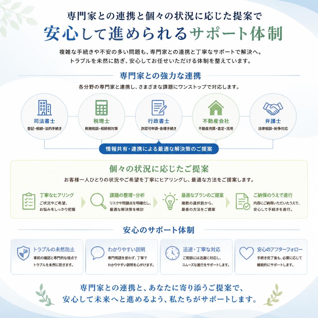 心強いサポート体制