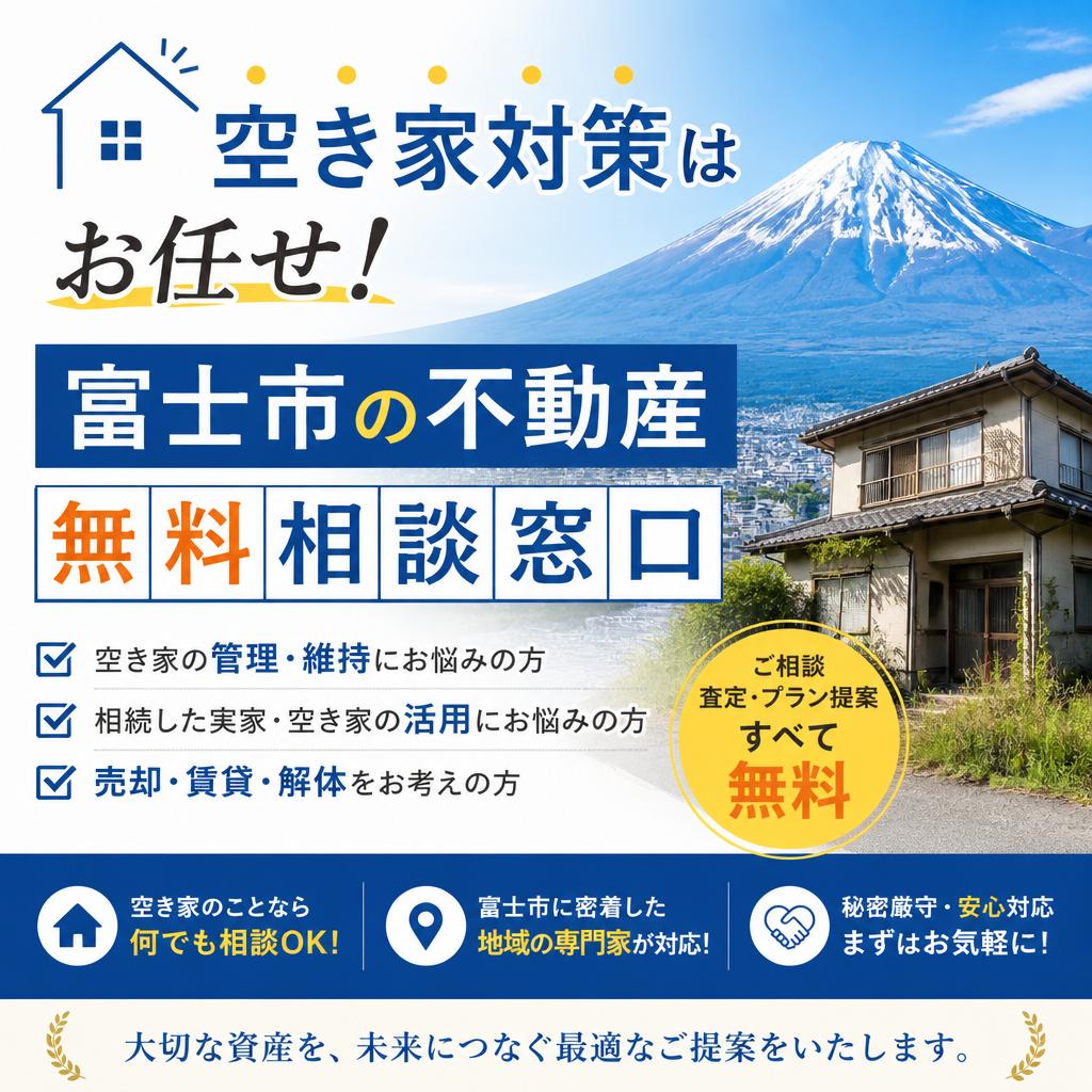 空き家対策はお任せ！富士市の不動産無料相談窓口