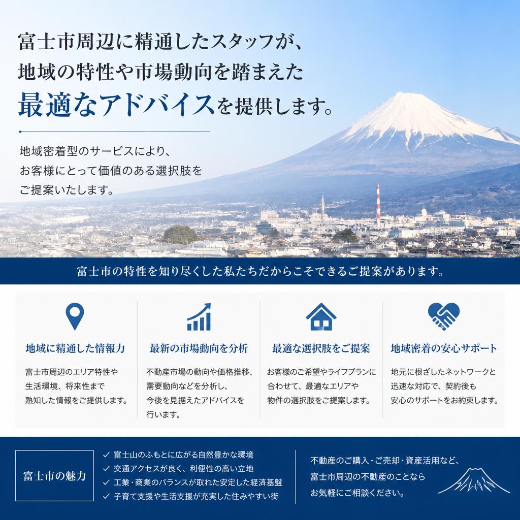 富士市に根ざした地域密着のサービス