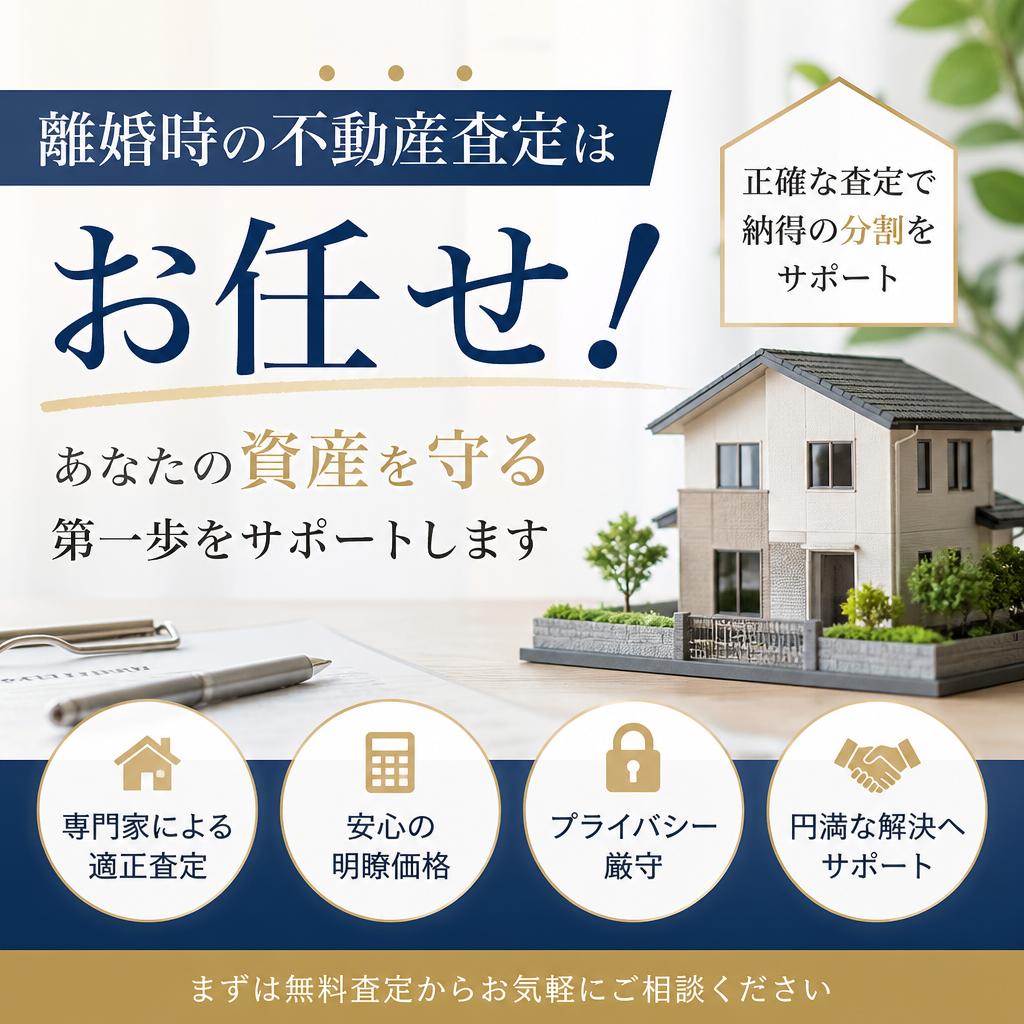 離婚時の不動産査定はお任せ！あなたの資産を守る第一歩をサポートします