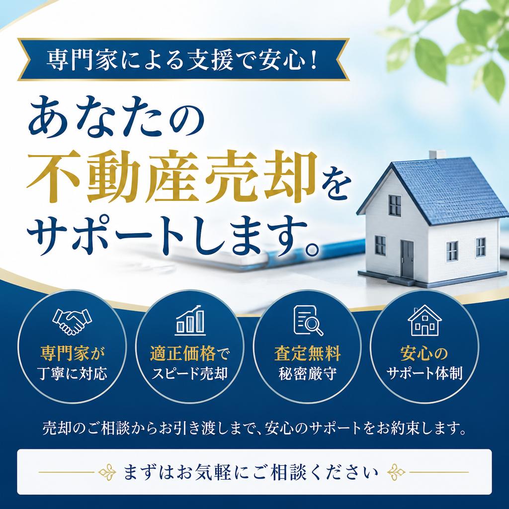 専門家による支援で安心！あなたの不動産売却をサポートします。