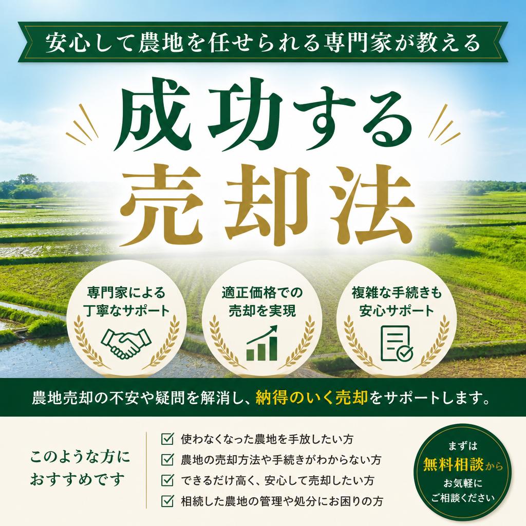 安心して農地を任せられる専門家が教える成功する売却法