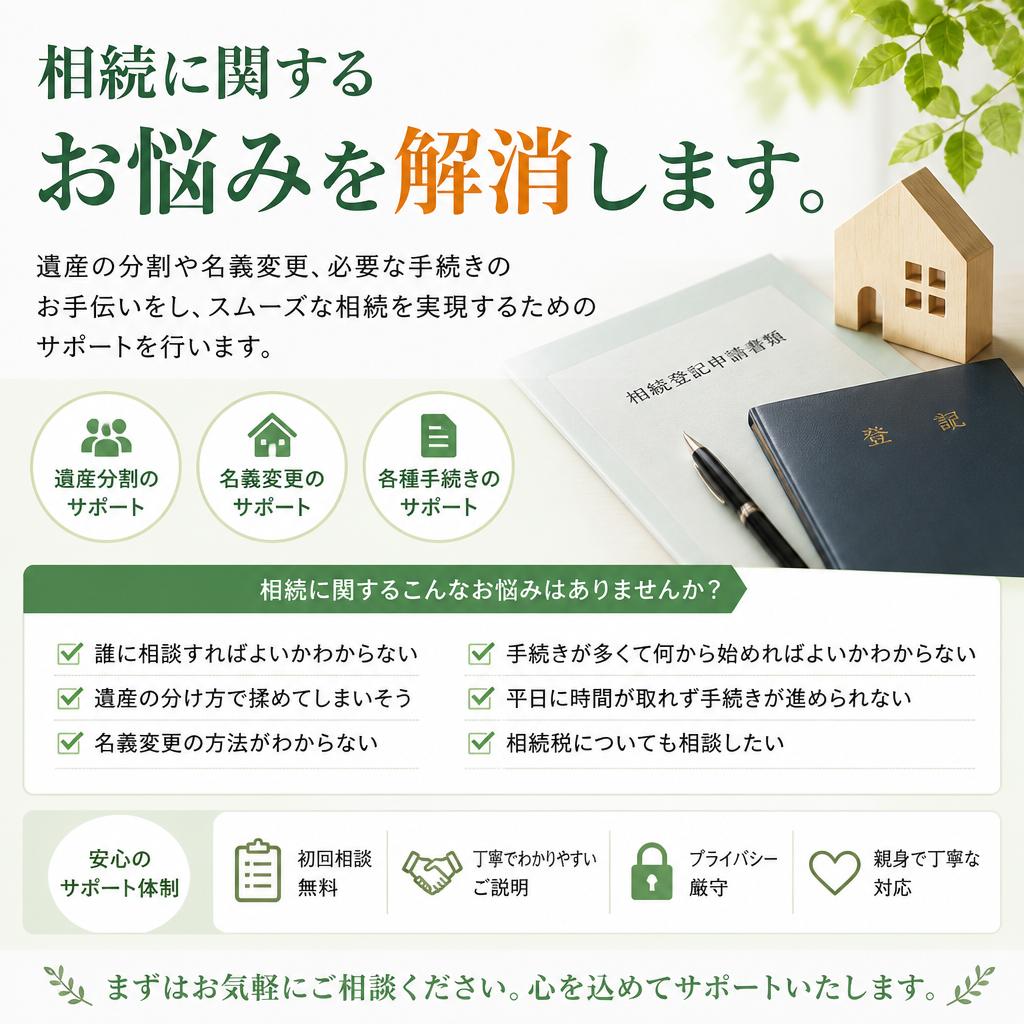相続問題ー心配ごとを解消し、新しいスタートを