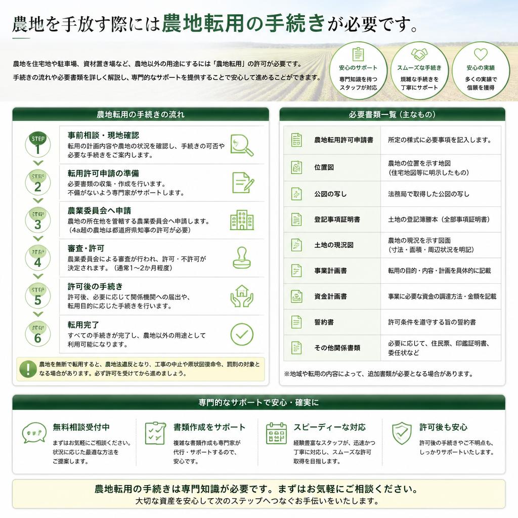 4. 農地転用のスムーズな手続き